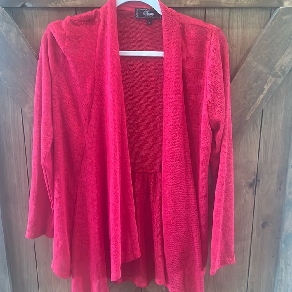 Super cute! Red cardigan